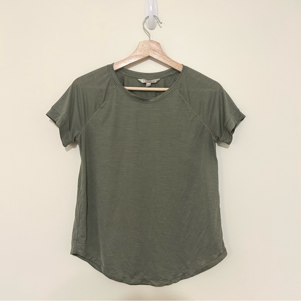Athleta Vapor Tee Moss Green Size Small
